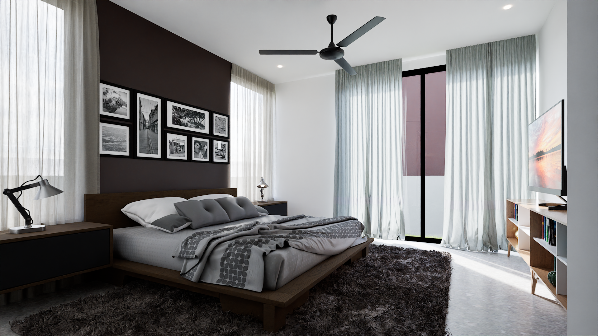 Rendered bedroom at CEKA Residences