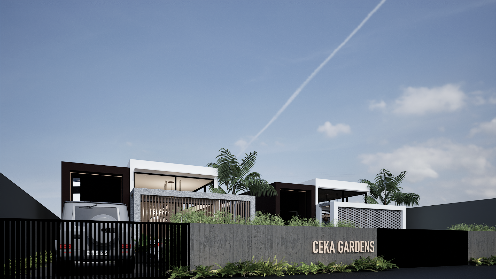 Wide daytime architectural render of CEKA Residences