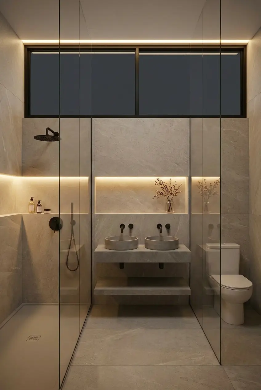 Render of a premium bathroom at Tatiana Residences