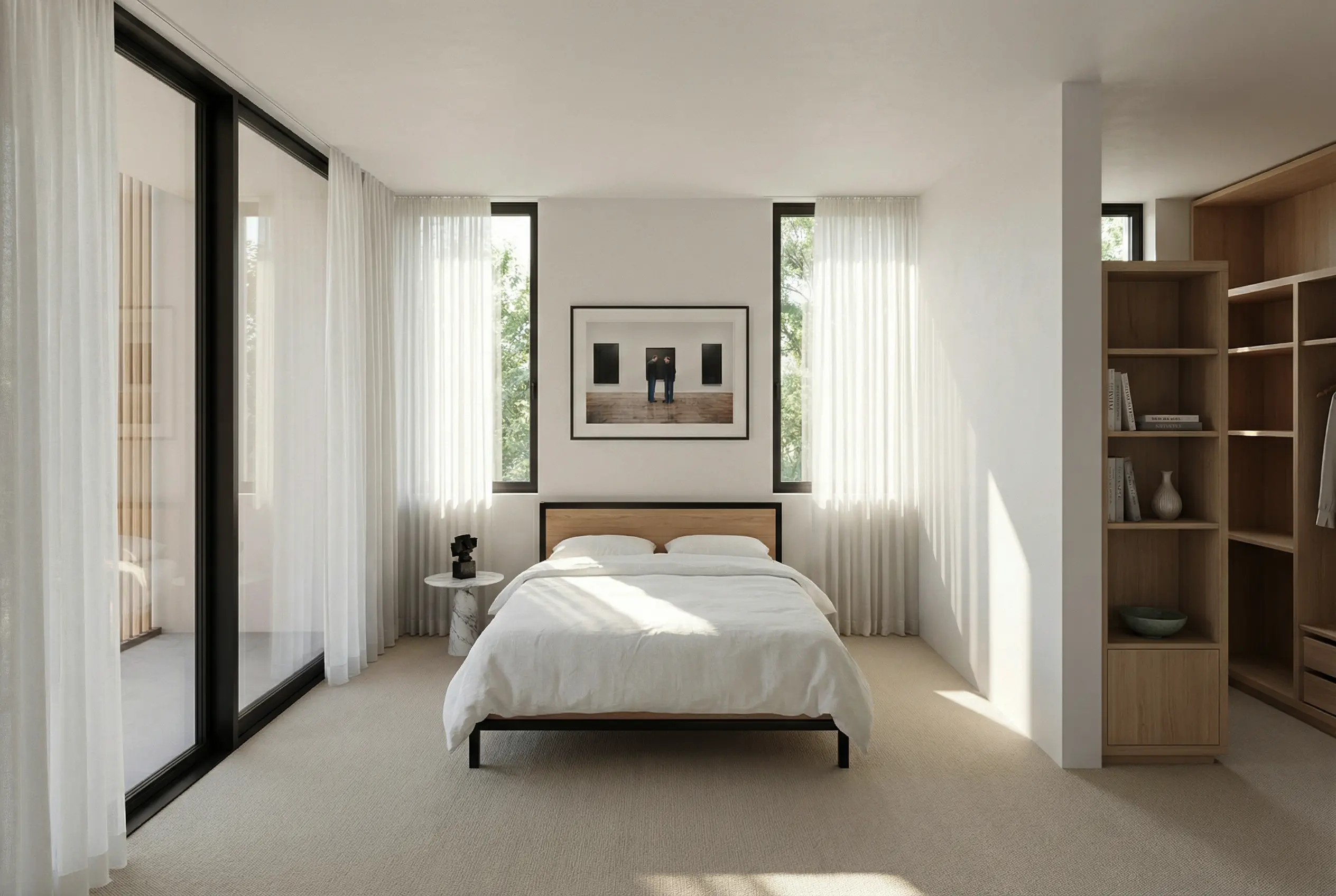 Daytime render of a fitted bedroom at Tatiana Residences